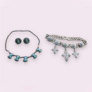 Retro Silver & Turquoise Jewelry Lot